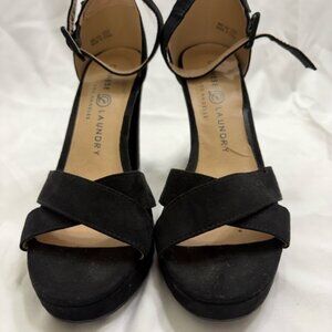 Chinese Laundry Black Strappy Heels